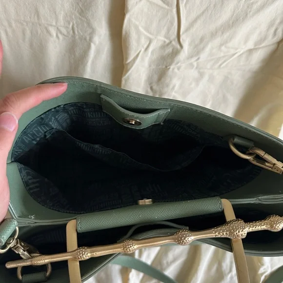 Loungefly Green Crossbody Bag with Deathly Hallows Emblem - Picture 3 of 9